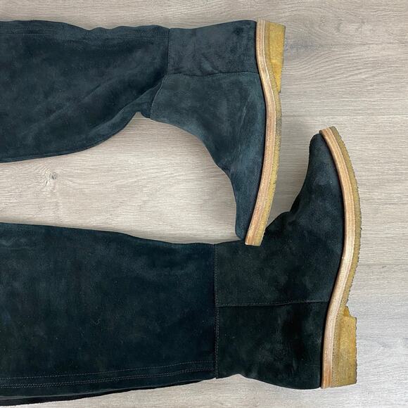 Free People Black Suede Leather Banks Over The Knee Boots Sz.40(US 9.5) NWOB - Picture 9 of 16